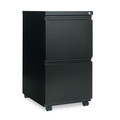  | Alera ALEPBFFBL 14.96 in. x 19.29 in. x 27.75 in. 2-Drawer File Pedestal with Full-Length Pull - Black image number 0