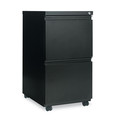 Office Carts & Stands | Alera ALEPBFFBL 14.96 in. x 19.29 in. x 27.75 in. 2 Legal/Letter-Size File Drawers Left or Right File Pedestal with Full-Length Pull - Black image number 0
