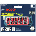 Bits and Bit Sets | Bosch CCSSQV108 8-Piece Impact Tough Square 1 in. Insert Bits with Clip for Custom Case System image number 1