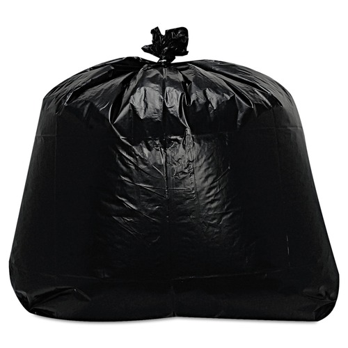 Trash Bags | Trinity Plastics 100584 43 in. x 47 in. 56 gal. 1.6 mil Flat Pack Low-Density Can Liners - Black (100/Carton) image number 0