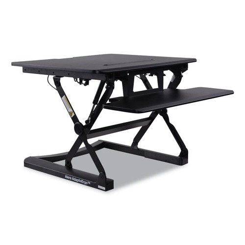  | Alera ALEAEWR1B AdativErgo 26-1/4 in. x 31 in. x 19-5/8 in. Two-Tier Sit Stand Lifting Workstation - Black image number 0