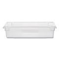 Food Trays, Containers, and Lids | Rubbermaid Commercial FG330800CLR 8.5 Gallon 26 in. x 18 in. x 6 in. Food/Tote Boxes - Clear image number 0