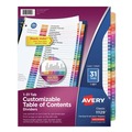 Office Jansan | Avery 11129 Ready Index 11 in. x 8.5 in. 31-Tab 1 to 31 Customizable TOC Multicolor Tab Dividers - White/Traditional Color Tabs (1-Set) image number 0