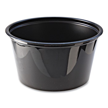 Fabri-Kal 4 oz. Plastic Portion Cups - Black (20/Carton)