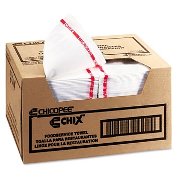 Chix 13 in. x 24 in. Reusable Fabric Food Service Towels - White (150/Carton)