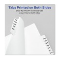 Office Jansan | Avery 01337 11 in. x 8.5 in. 25-Tab 176 to 200 Avery Style Preprinted Legal Exhibit Side Tab Index Dividers - White (1-Set) image number 3