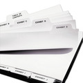 Mothers Day Sale! Save an Extra 10% off your order | Avery 11376 11 in. x 8.5 in. 27-Tab Preprinted Legal Exhibit Bottom A to Z Tab Index Dividers - White (1-Set) image number 2