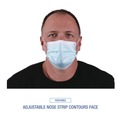 Masks | Boardwalk MS2000 3-Ply General Use Face Mask - Blue (2000/Carton) image number 3