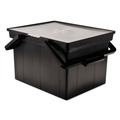 Advantus TLF-2B Companion Portable File Storage Box, Legal/letter, Plastic, Black image number 0