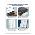 Office Jansan | Avery 11322 11 in. x 8.5 in. 32-Tab 1 to 32 Customizable TOC Ready Index Double Column Multicolor Tab Dividers - White (1-Set) image number 6