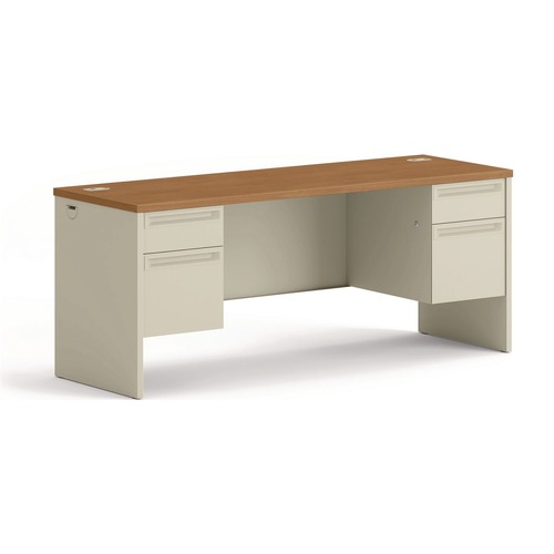 Office & Office Supplies | HON H38854.C.L 38000 Series 72 in. x 24 in. x 29.5 in. Kneespace Credenza - Harvest/Putty image number 0