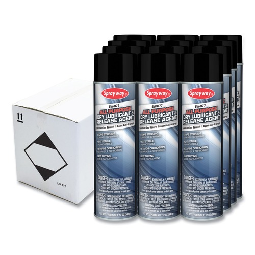 Office Jansan | Sprayway SW077 12 oz. All Purpose Dry Lubricant and Release Agent (12/Carton) image number 0