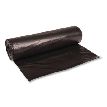 Boardwalk X8647XKKR01 43 in. x 47 in. 56 gal. 1.6 mil Recycled Low-Density Polyethylene Can Liners - Black (100/Carton)