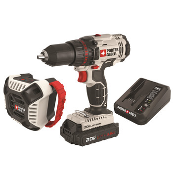 Factory Reconditioned Porter Cable Pcck607lar 20v Max Lithium Ion 1 2 In Drill Driver And Bluetooth Speaker Combo Cpo Outlets