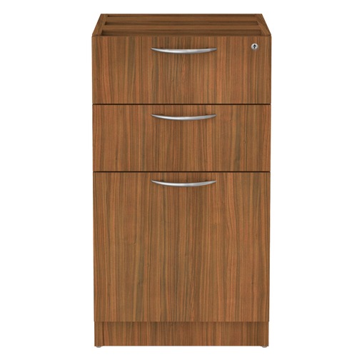  | Alera VA532822WA 15.63 in. x 20.5 in. x 28.5 in. Valencia Series 3-Drawer Full File Pedestal - Modern Walnut image number 0