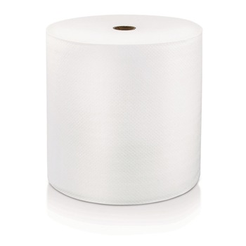 LoCor 7 in. x 800 ft. 1-Ply Hard Wound Roll Towel - White (6/Carton)