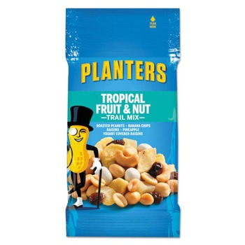 FOOD AND SNACKS | Planters GEN00260 Trail Mix, Tropical Fruit And Nut, 2 Oz Bag, 72/carton