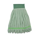 Mops | Boardwalk BWKMWTMG Microfiber Looped-End Wet Mop Head - Medium, Green image number 0