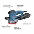 Orbital Sanders | Factory Reconditioned Bosch GEX33-5N-RT 120V 3.3 Amp Variable Speed 5 in. Corded Multi-Hole Random Orbit Sander/Polisher image number 4