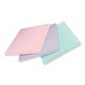 Notebooks & Pads | Post-it Notes Super Sticky 675R-3SSNRP 4 in. x 4 in. Wanderlust Pastels 70 Sheets Ruled 100% Recycled Paper Super Sticky Notes (3/Pack) image number 1