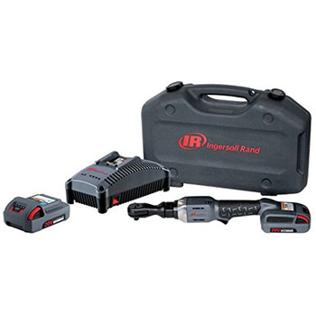 Ingersoll Rand Variable Speed Lithium-Ion 3/8 in. Cordless Ratchet Wrench Kit with (2) 2.5 Ah Batt.