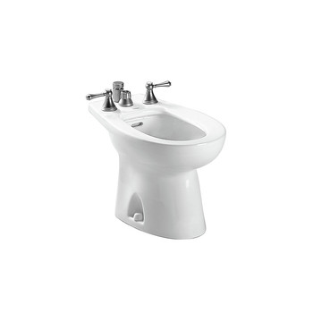 BIDETS | TOTO BT500B#01 Piedmont Deck Mount Vertical Spray Flushing Rim Bidet (Cotton White)