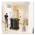 Mops | Rubbermaid Commercial HYGEN 1863884 Pulse 17 in. x 52 in. Microfiber Spray Mop System - Black image number 5
