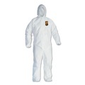 Labor Day Sale! Save $30 off $199! | Ansell KCC 44327 A40 Elastic-Cuff and Ankle Hooded Coveralls - 4X-Large White (25/Carton) image number 0