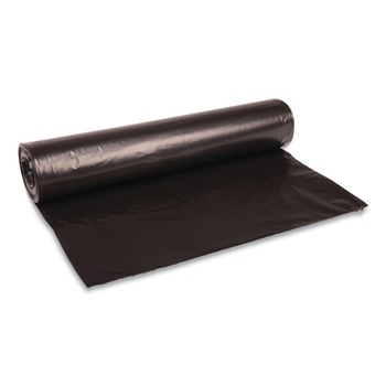 Boardwalk 40 in. x 48 in. 45 gal. 1 mil Recycled Low-Density Polyethylene Can Liners - Black (100/Carton)