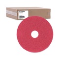  | Boardwalk BWK4017RED 17 in. Diameter Buffing Floor Pads - Red (5/Carton) image number 1