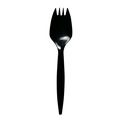 Food Service | Boardwalk BWKSPORKBLPP Mediumweight Polypropylene Plastic Spork Cutlery - Black (1000/Carton) image number 0