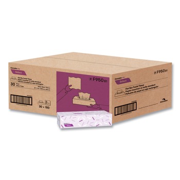 Cascades PRO 2-Ply Select Flat Box Facial Tissue - White (30 Boxes/Carton)