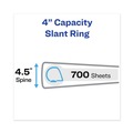 Office Jansan | Avery 17145 3 Slant Rings 4 in. Capacity 11 in. x 8.5 in. TouchGuard Protection Heavy-Duty View Binders - White image number 2