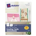 Office Jansan | Avery 03378 65 lbs. 5.5 in. x 8.5 in. Half-Fold Greeting Cards with Envelopes for Inkjet Printers - Textured Uncoated White (1 Card/Sheet, 30 Sheets/Box) image number 0
