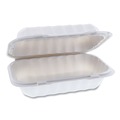 Labor Day Sale! Save $30 off $199! | Pactiv Corp. YCN809610000 EarthChoice SmartLock 9 x 6 x 3 Plastic Microwavable MFPP Hinged Lid Container - White (270/Carton) image number 0