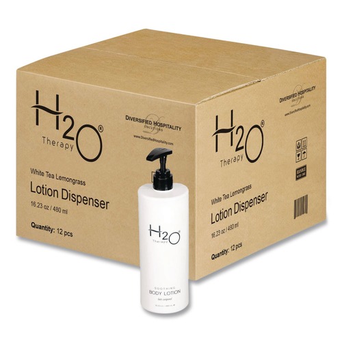 Cleaning & Janitorial Supplies | Diversified Hospitality Solutions AIR08-H20-L480 H2O Therapy 16.23 oz Body Lotion (12/Carton) image number 0