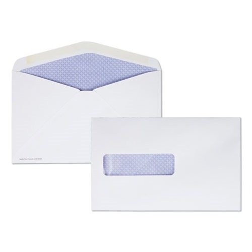  | Quality Park QUA90063 6 in. x 9.5 in. #6 5/8 Commercial Flap Gummed Closure Postage Saving Envelope - White (500/Box) image number 0