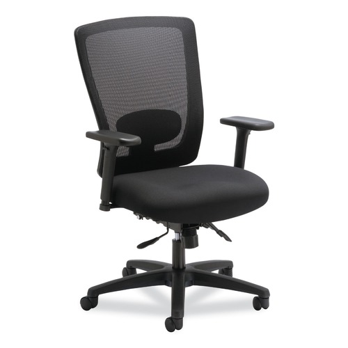 Alera Alera Envy Series Mesh Mid-Back Multifunction Chair, Black