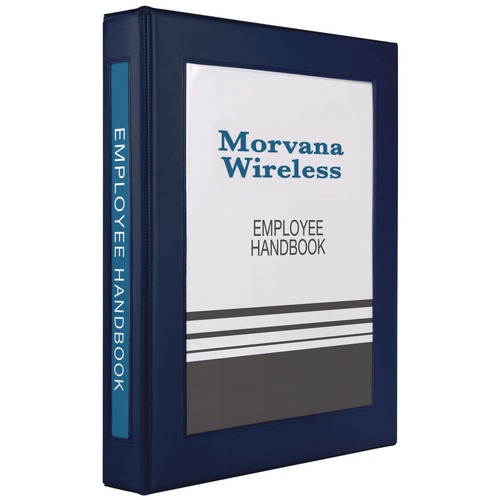 Office Jansan | Avery 68055 11 in. x 8.5 in. 1 in. Capacity 3 Rings Framed View Heavy-Duty Binders - Navy Blue image number 0