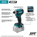 Combo Kits | Factory Reconditioned Makita GT200D-R 40V MAX XGT Brushless Lithium-Ion 1/2 in. Cordless Hammer Drill Driver and 4-Speed Impact Driver Combo Kit (2.5 Ah) image number 6