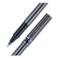 Pens | uni-ball 60027 Deluxe Extra-Fine 0.5 mm Rollerball Pen - Blue Ink/Metallic Gray/Black/Blue Barrel (1-Dozen) image number 4