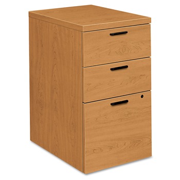 HON 10500 Series Left or Right 15.75 in. x 22.75 in. x 28 in. 3-Drawers Mobile Pedestal File - Harvest