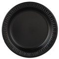 Early Labor Day Sale | Dart 9PBQR 9 in. Diameter Quiet Classic Laminated Foam Dinnerware Plate - Black (125/Pack, 4 Packs/Carton) image number 0