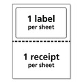 Office Jansan | Avery 27900 5.06 in. x 7.63 in. Inkjet/Laser Printers Shipping Labels with Paper Receipt Bulk Pack - White (100/Box) image number 1