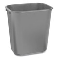 Just Launched | Rubbermaid Commercial FG295500BLA 3.5 Gallon Plastic Rectangular Deskside Wastebasket - Black image number 1