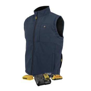 Dewalt 20V MAX Lithium-Ion Men's Standard Soft Shell Heated Vest Kit - Small, Navy