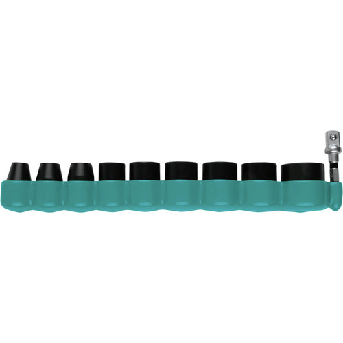 Makita E-01672 10-Piece Impact XPS 6-Point SAE 3/8 in. Drive Impact Socket Set with Standard Socket Adapter image number 0