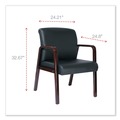Labor Day Sale! Save $30 off $199! | Alera ALERL4319M Reception Lounge WL Series 24.21 in. x 24.8 in. x 32.67 in. Guest Chair - Black Seat/Back, Mahogany Base image number 6