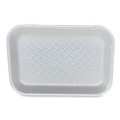 Bulk Savings Pricing 2 | GEN 2SWH 8.5 in. x 6 in. x 0.7 in. #2S Meat Trays - White (500/Carton) image number 0