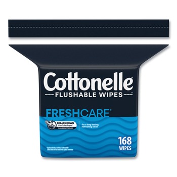 Cottonelle 10358 5 in. x 7.25 in. Fresh Care Flushable Cleansing Cloths - White